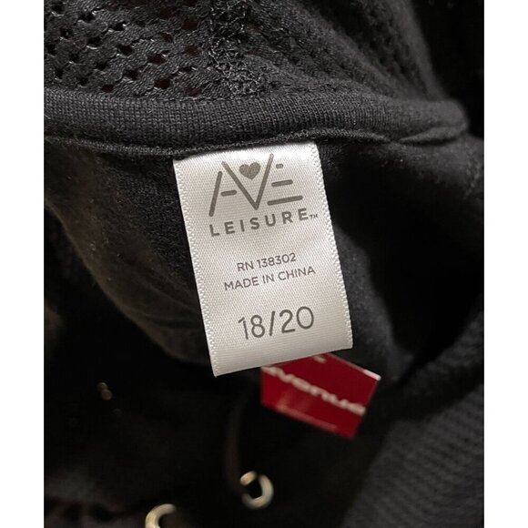 New Ave Leisure Mesh Swim Cover-up Tunic Cowl Neck Black Size 18/20 - Picture 6 of 9